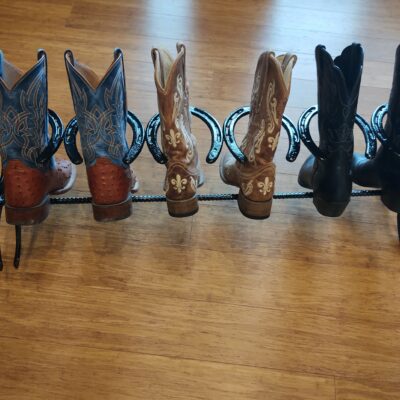 Horseshoe Custom Boot Stand HCS MetalWorks Waco, Texas